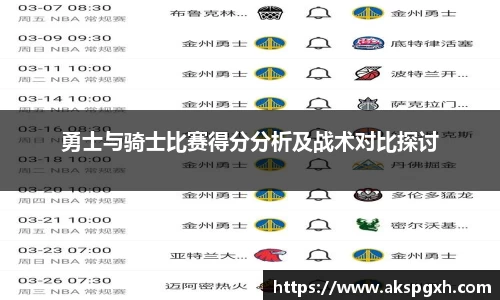 勇士与骑士比赛得分分析及战术对比探讨